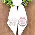 Personalized Baby Carriage Embroidered Wreath Sash