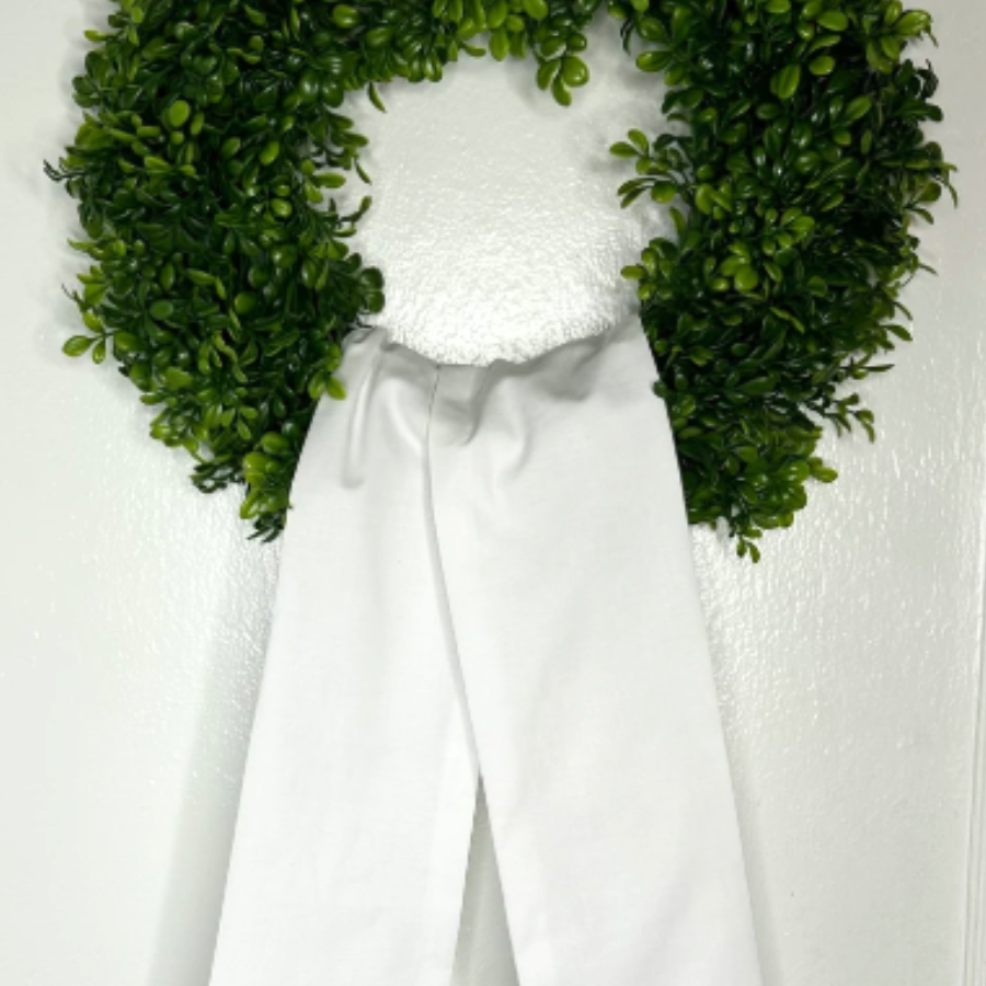 Blank Cotton-Poly Blend Wreath Sash — Durable, Smooth & Stylish