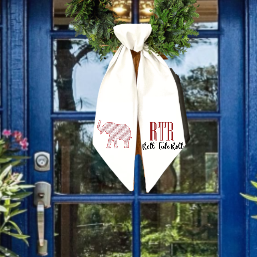 Alabama Roll Tide Embroidered Wreath Sash