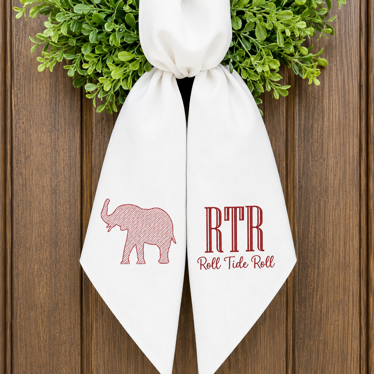 Alabama Roll Tide Embroidered Wreath Sash