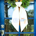 Personalized Baby Boy Stork Wreath Sash – Monogrammed New Baby Door Bow