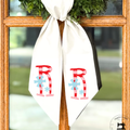 Personalized Snowflake Christmas Wreath Sash