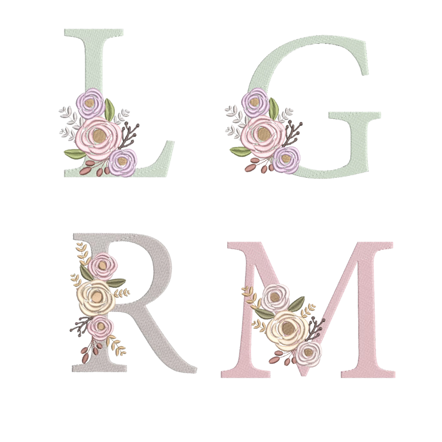 Personalized Floral Monogram Wreath Sash | Custom Name Wreath Sash | Elegant Front Door Decor