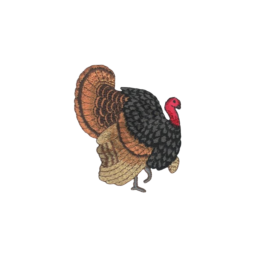 Embroidered Double Turkey Wreath Sash | Thanksgiving Door Decor