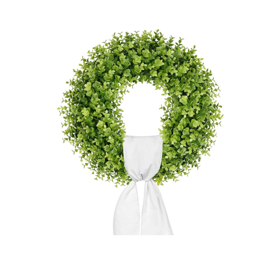 Personalized Oval Scroll Monogram Wreath Sash – “S” Initial – Cotton & Canvas, 54" × 5"