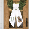 Personalized Yorkshire Terrier Wreath Sash with Monogram
